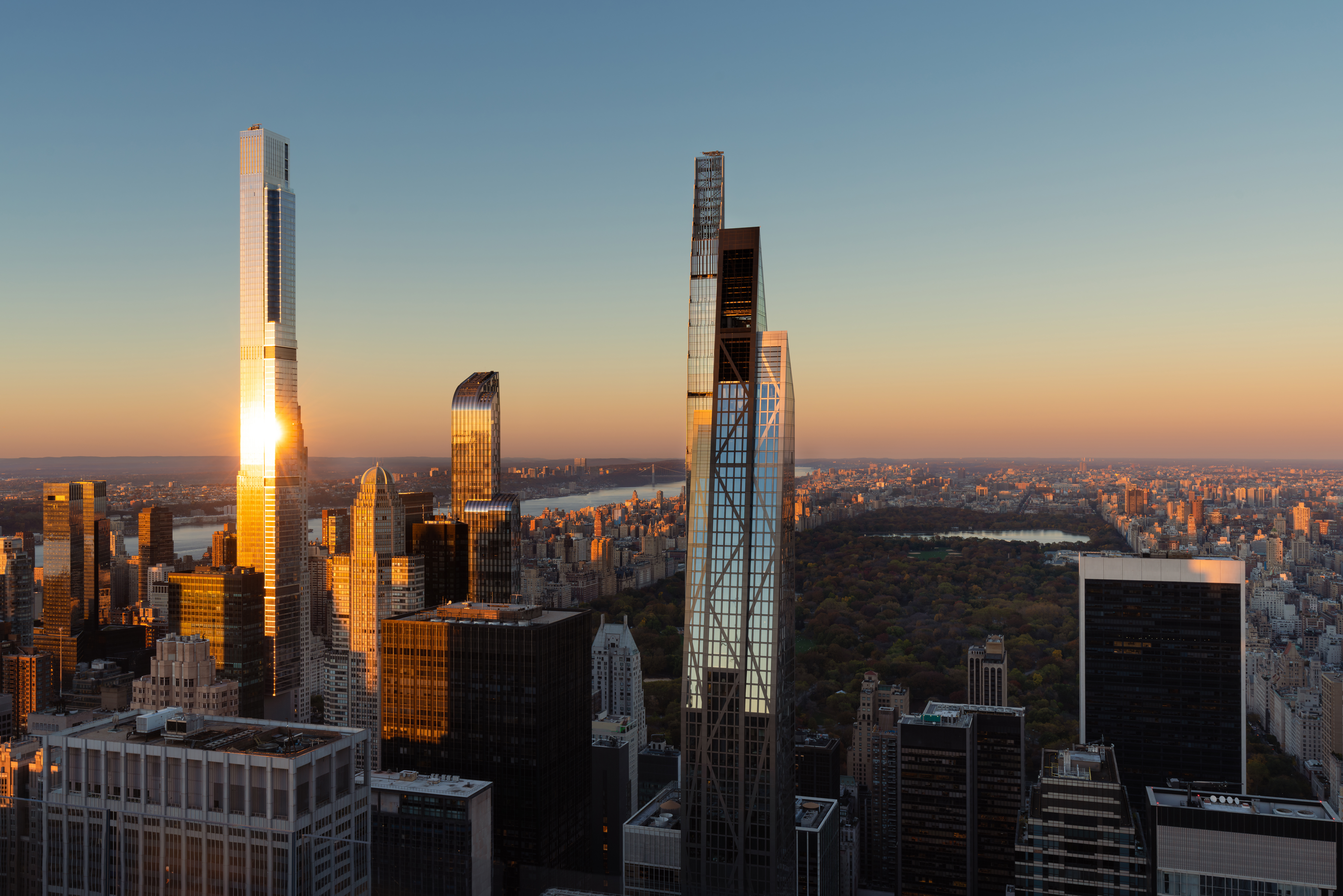 Billionaires' Row ved solnedgang